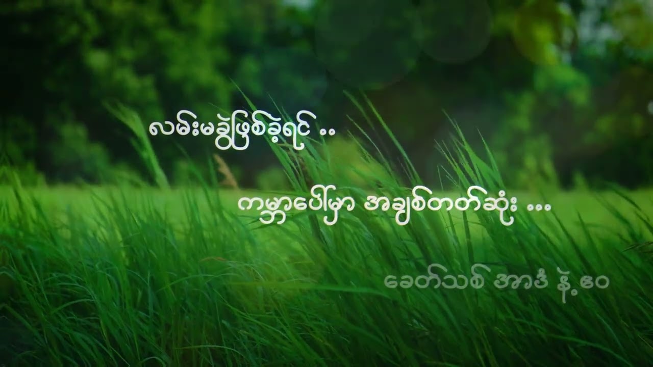 ချန်နေခဲ့ကမ္ဘာငယ် - Myat Minn Ko . Nyan Min Htet [Lyrics Video]