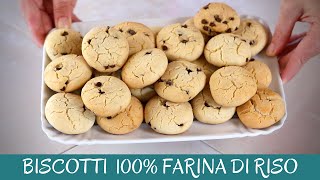 BISCOTTI GOCCIOLE 100% FARINA DI RISO Ricetta Facile e Senza Glutine - Gluten Free Cookies