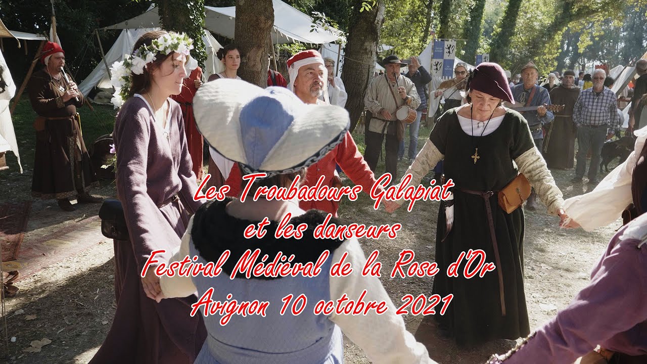 Festival médiéval de la rose d'or 2021 Les  Troubadours Galapiat Danse (part 4/11)