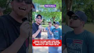 MAGA Father And Son Duo Try To Fight Brian In Heated Debate At UFC Fight In DC #maga #trump #ufc