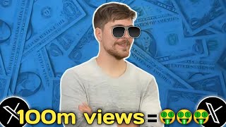 MrBeast reveals how much money 🤑|| he’s made reposting old YouTube videos to X #mrbeast ‎@MrBeast 