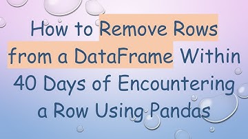 How to Remove Rows from a DataFrame Within 40 Days of Encountering a Row Using Pandas