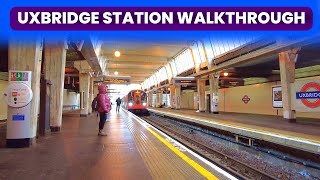 Walking Through Uxbridge Station & Boarding the Metropolitan Line Train