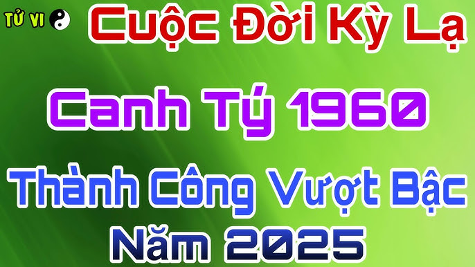 Tuổi Canh Tý 1960 Năm 2019: Tử vi, Tài lộc và Phong thủy Toàn diện