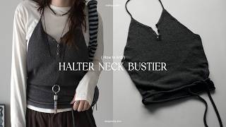 How to Knit a Halter Neck Bustier | Written Pattern Available