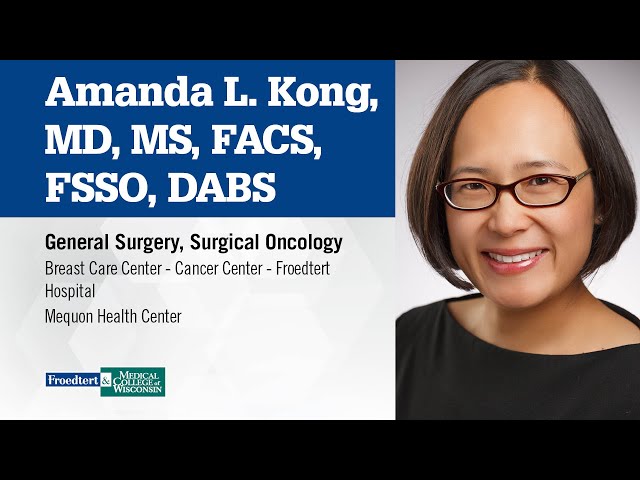 Watch Amanda L  Kong, surgical oncologist on YouTube.