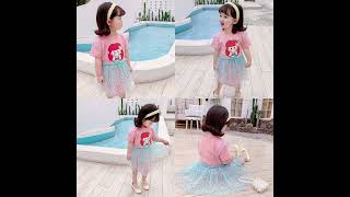 DRESS ANAK PEREMPUAN IMPORT MURAH PRINCESS TUTU GLITER SNOW WHITE ARIEL LITTLE MERMAID