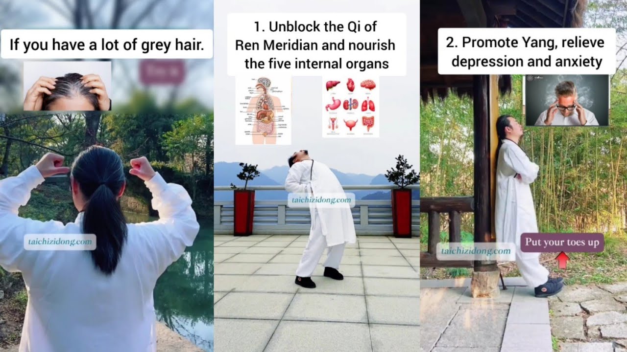 Повышение энергии Ян, снятие депрессии и тревоги | Седые волосы | Упражнения тайцзи | Удан Цзыдун