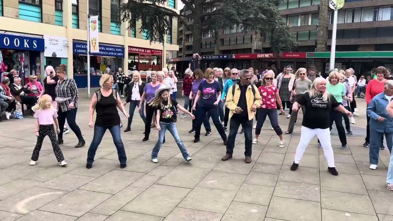 House of Bamboo Line Dance at the Flashmob in Dalkeith