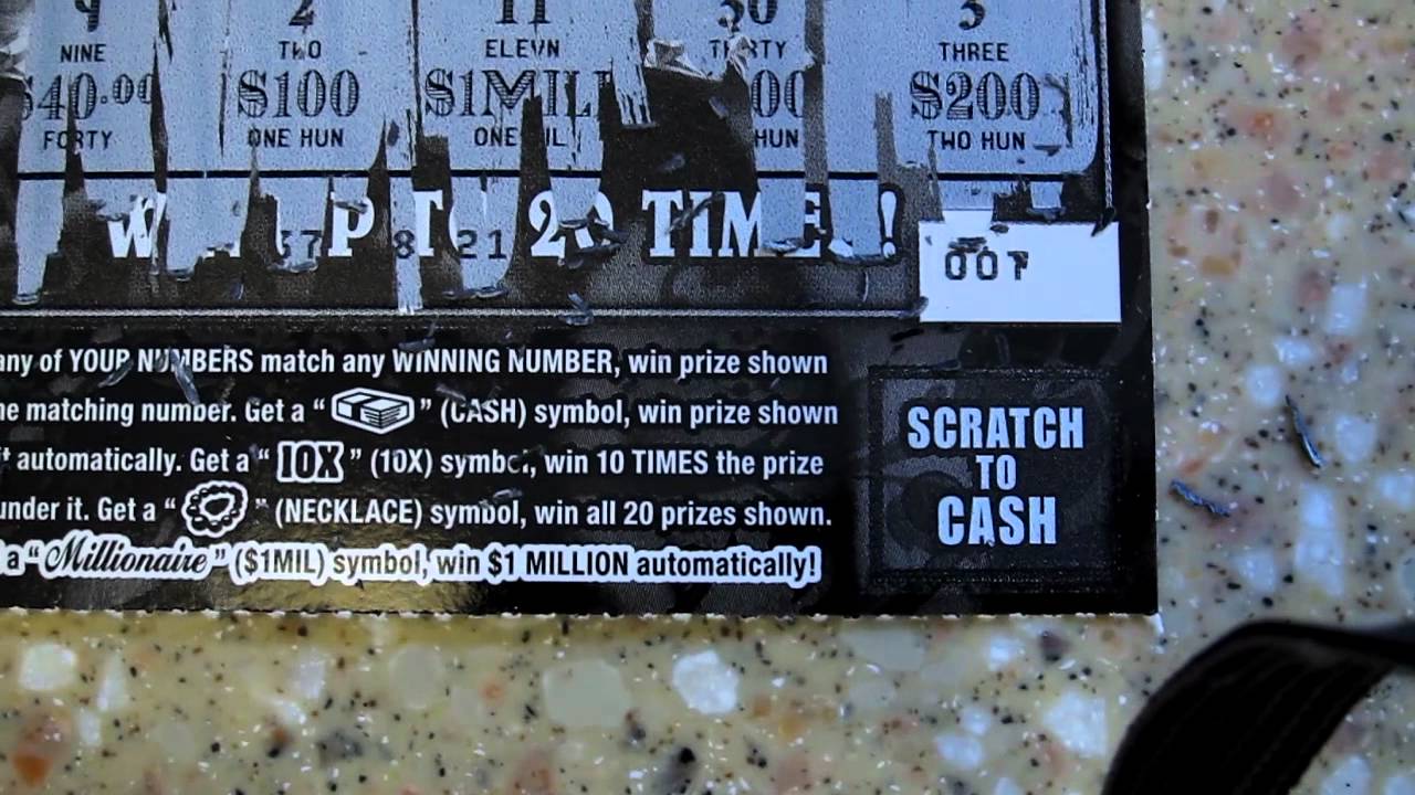Scratching Off an Instant Lottery Ticket at 7-11 - YouTube