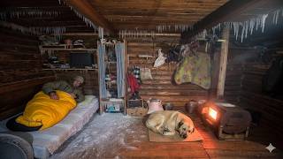 EXTREME SURVIVAL in a -45°F BLIZZARD: Worst Snow Storm I've Seen - Trapped at my Off Grid Cabin