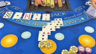 I USED MARTINGALE BETTING STRATEGY TO WIN $1,950,000 PLAYING SUPER HIGH STAKES CASINO BLACKJACK!