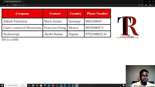 How To Style Table Borders And Add Colours