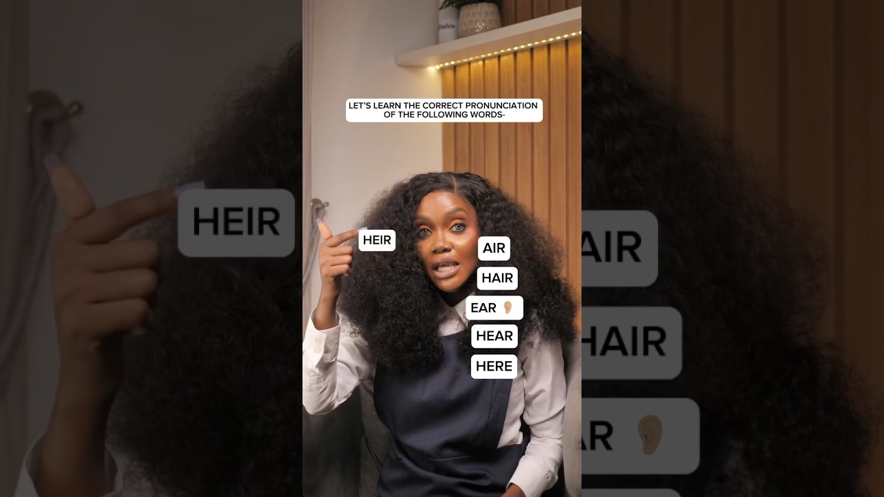 Как правильно произносить AIR, HAIR, EAR, HEAR, HERE, HEIR. 