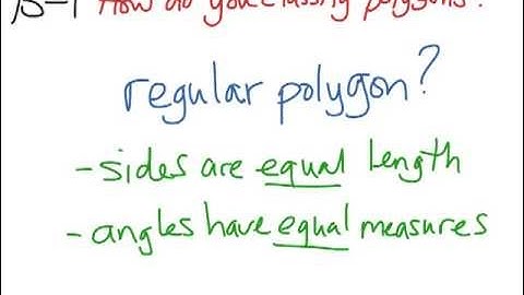 Envision Math Lesson 15-1: Geometry: Polygons