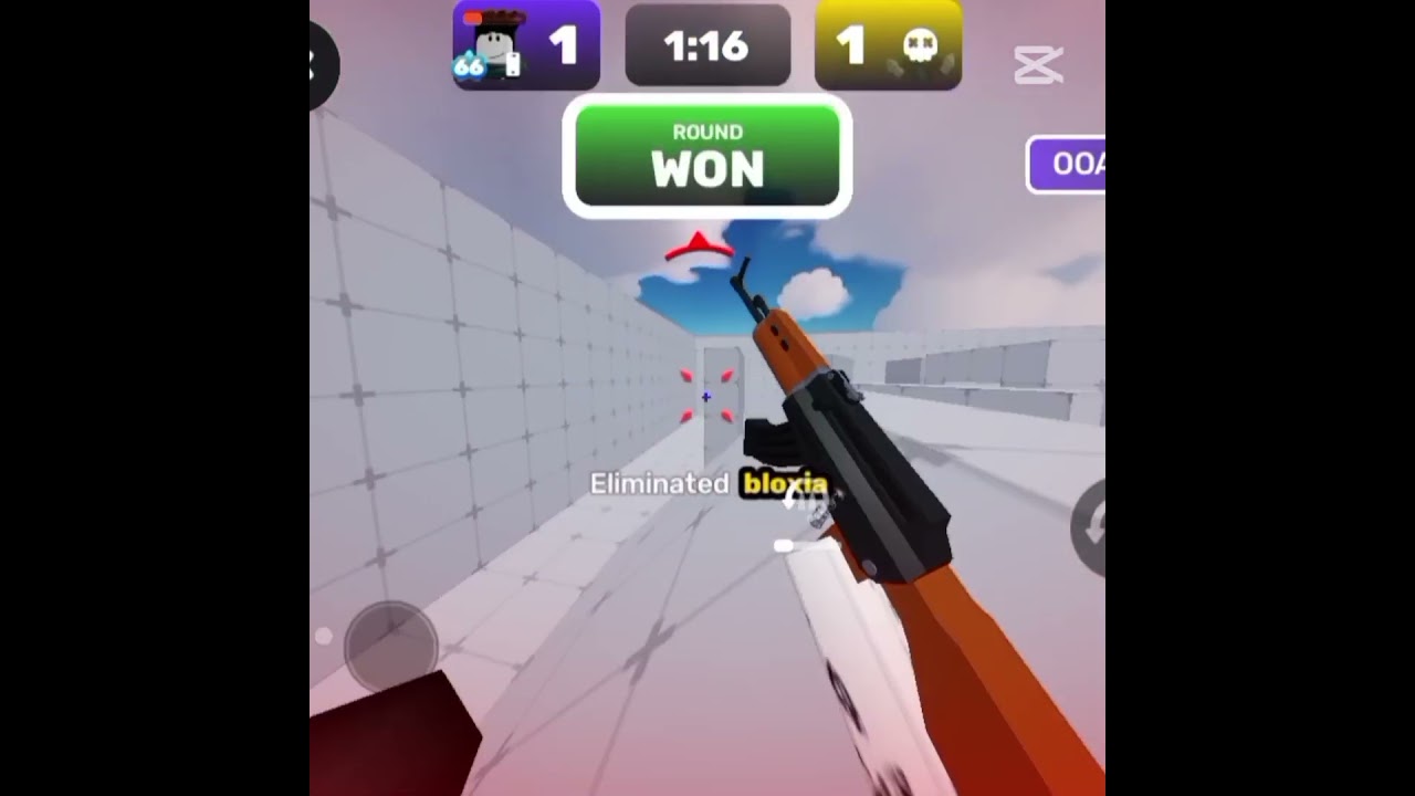 Aug vs Ak-47 skin in roblox rivals we used auto  autoshoot