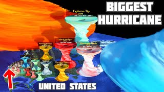 Biggest Hurricane Size Comparison | Hurricane Dorian On United States