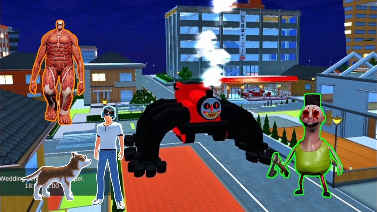 Monster Hamood Habibi and Titan zombies attack Sakura City 😱 SAKURA SCHOOL SIMULATOR 