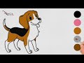 How to Draw And Color a Dog for Kids, Easy