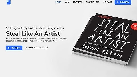 Book Landing Page HTML Template - BookLand