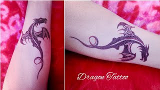 How to make a simple dragon Tattoo on hand||dragon Tattoo||Tattoo&Art By KK