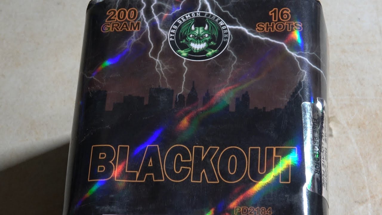 Blackout 16 shot 200g cake by Pyro Demon