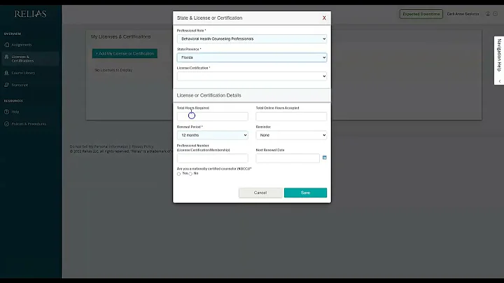 How to Enter Your License or Certification and Enroll in Continuing Education (CEUs)