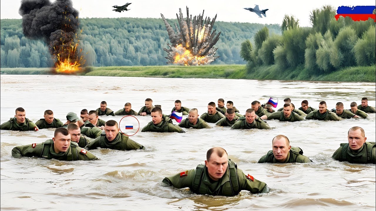 Война сегодня! 2000 российских солдат переплывают реку, спасаясь с Украины