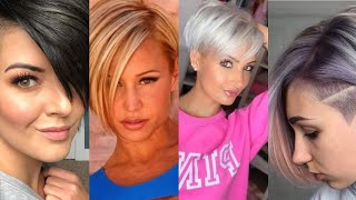 Golden pixie haircuts style top trending 20-2023 | round face pixie cut