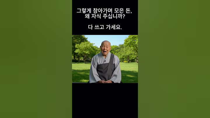 그렇게 참아가며 모은 돈, 왜 자식 주십니까 90대 고승의 조언 #불교명상 #buddhistmeditation #buddhistwisdom #koreanmonk #힐링쇼츠