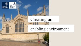 Creating an enabling environment