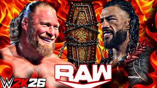 Brock Lesnar vs Roman Reigns Wwe Raw 14 July 2026 casket WWE2K26 - PS5 4K Game Play #wwe #raw  screenshot 2