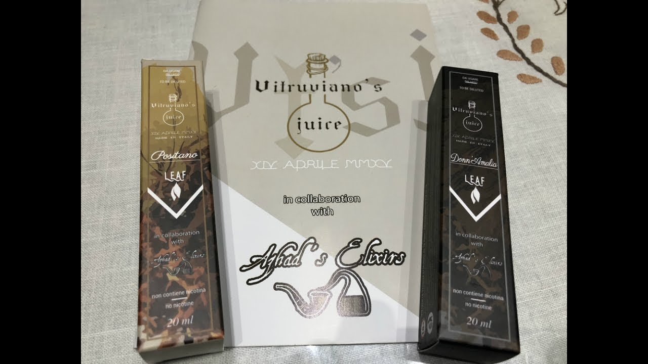e liquid flavors Positano Leaf & Donna Amalia Leaf by Vitruviano's Juice