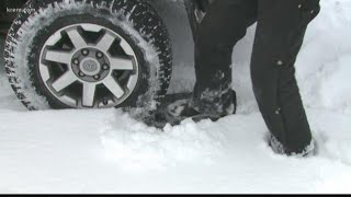 Stuck in the snow? Experts show us how to get out