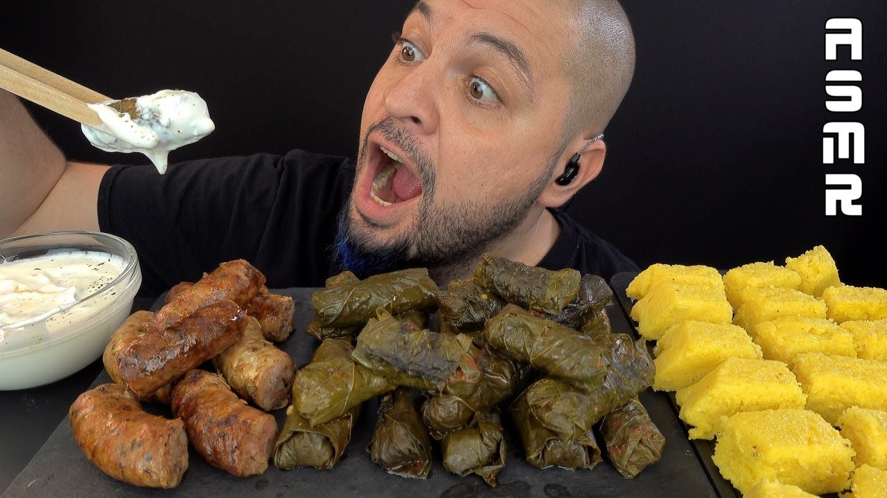 [ASMR] Sarmale In Foi De Viță Cu Carnați & Mămăligă MUKBANG 🇷🇴