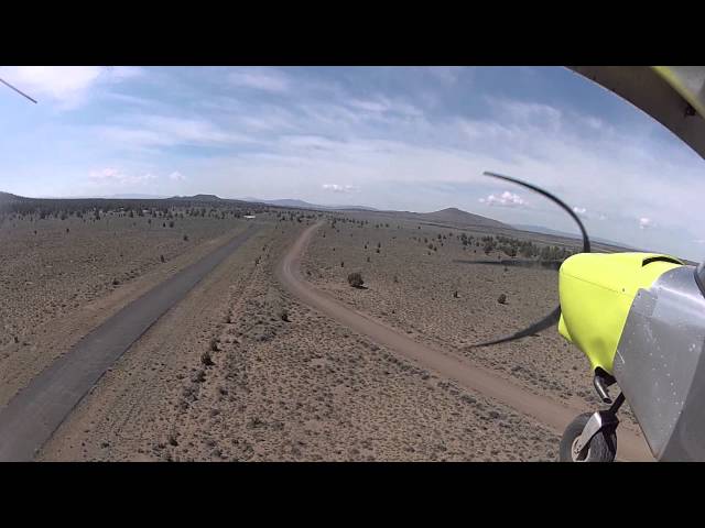 Taking off from Fort Rock BLM Strip with Craig!