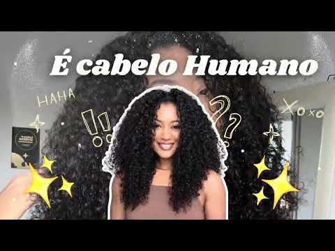 ENTRELACE COM CABELO HUMANO + COLOCANDO SOZINHA | Mega Hair Cacheado Humano ( Birmanês Curly)