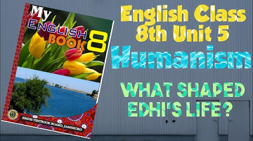 Engelse klas 8e eenheid 5 Humanisme