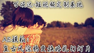AE模板：复古风涂鸦变换婚礼幻灯片
