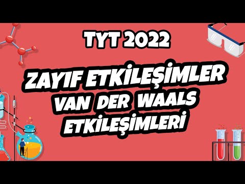 Zayıf Etkileşimler – Van Der Waals Etkileşimleri | TYT Kimya 2022 #hedefekoş