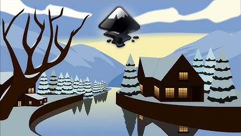Creating a Vector Landscape in Inkscape. Vector Drawing. Illustration. Speed Video.