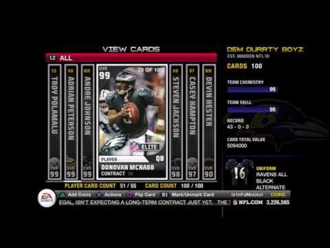 Madden 11 Ultimate Team Cards Update #5