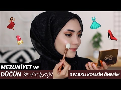 Mezuniyet ve Düğün Makyajı │3 Farklı Abiye Kombin Önerim│Rimel Askina