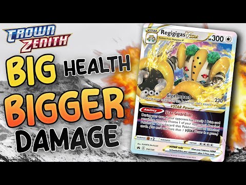 Regigigas VSTAR TANKS & One Hit KOs! Just Don't Attack It! Crown Zenith  PTCGO 