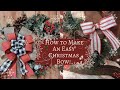 How to Make Easy Bows for Christmas Decorating | Christmas Tree Topper Bow | Christmas Wreath Bow 🎀🎄