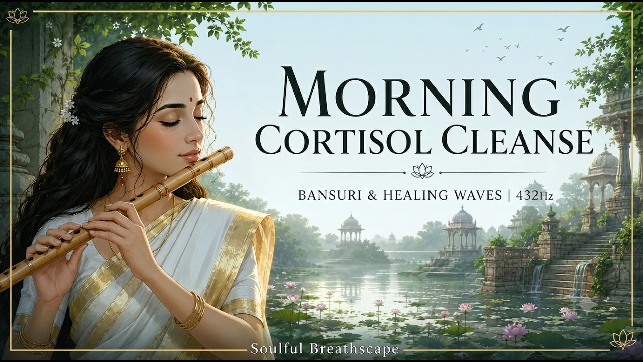 Morning Cortisol Detox 🌱 Raag Bhairavi Bansuri 432 Hz for Anxiety Relief, Calm & Mental Clarity