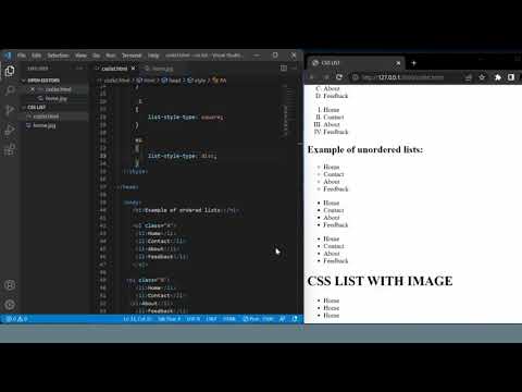 CSS List Style Type Property  | List Style Image Property CSS