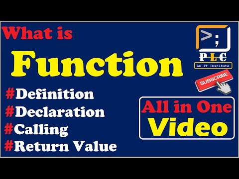 C programming Part 85, What is Function? Function Definition ...