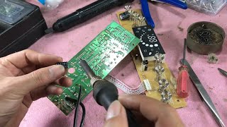 The steam fan board is damaged due to dead capacitor