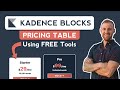 [FREE] Kadence Blocks Tutorial - How to Build a Beautiful Pricing Table That Converts